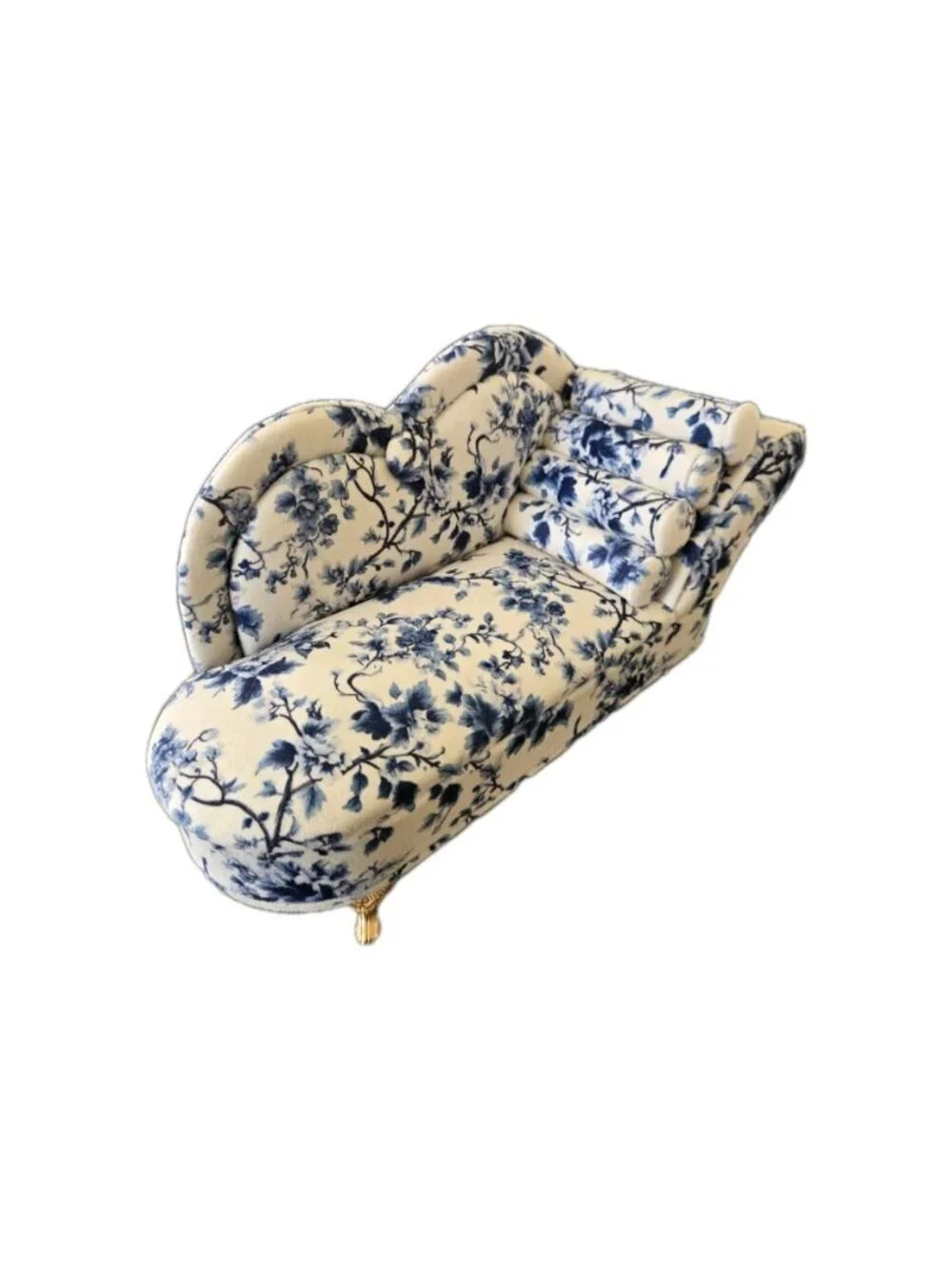 New Blue Flower Victorian Doll Chaise Jewelry Box Organizer Couch Jewelry Box